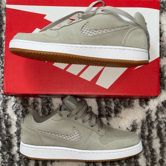 Nike Shoes - Nike Light Gray Suede Sneakers